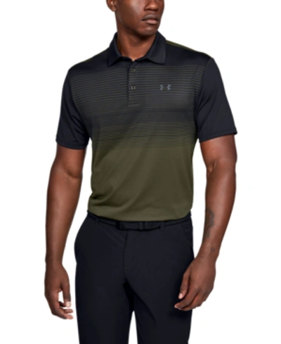Shop Under Armour Men's Striped Playoff Polo In 008 Black