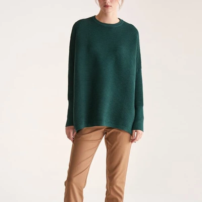 Shop Paisie Ribbed Jumper In Dark Green