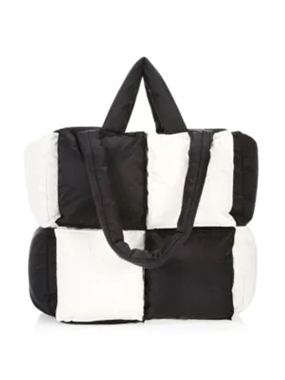 Shop Off-white Small Puffy Nylon Bag In Black White