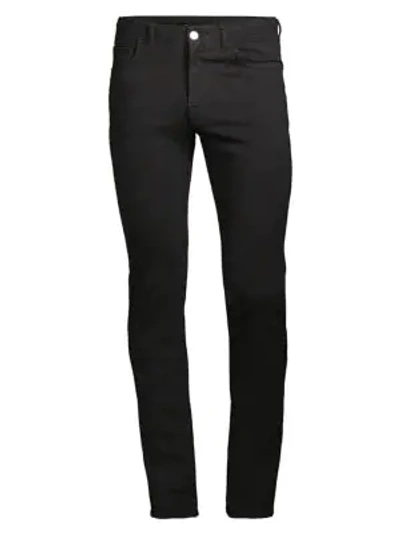 Shop Brioni Slim-fit Straight Jeans In Black
