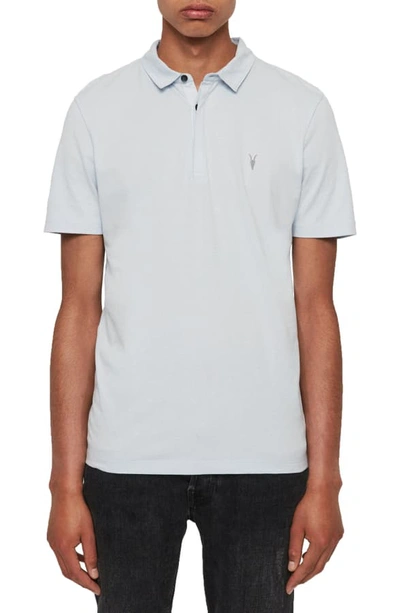 Shop Allsaints Brace Slim Fit Solid Polo In Optic White