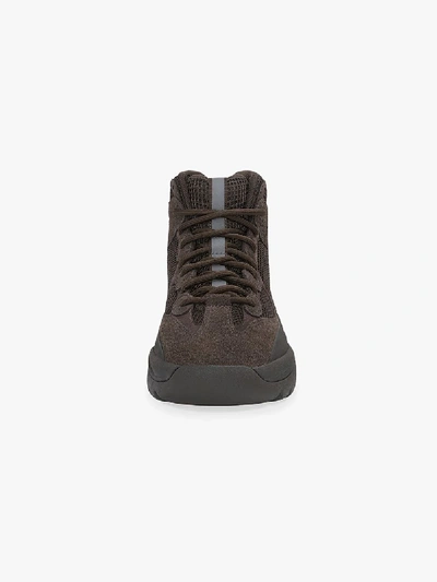 Adidas Originals Adidas Yeezy Brown High Top Suede Desert Boot Sneakers In Brown