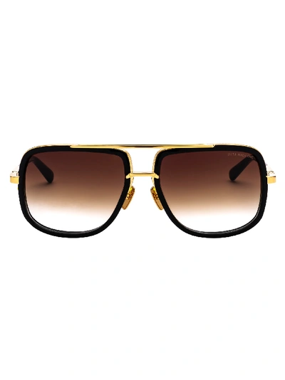 Shop Dita Sunglasses In K Gold/black