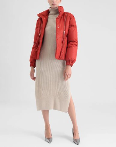 Shop See By Chloé Down Jackets In Rust