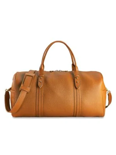 Shop Gigi New York Henley Leather Duffel Bag In Sable