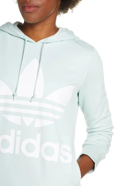 Shop Adidas Originals Trefoil Hoodie In Vapour Green