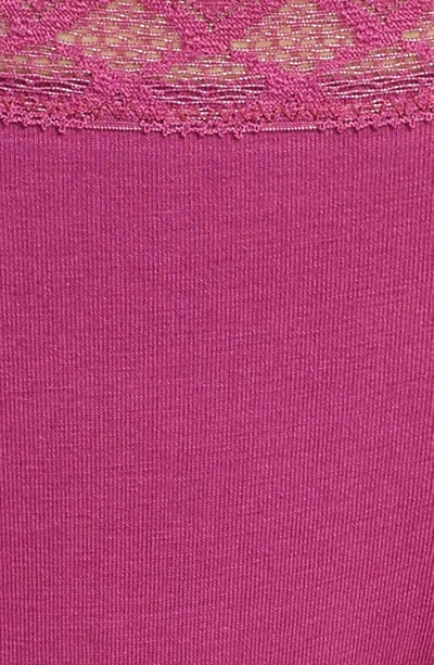 Shop Natori Bliss Cotton Girl Briefs In Mulberry Purple