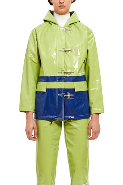 Shop Mademe Opening Ceremony Vinyl Lobster Clip Jacket In 325 Lime
