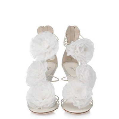 Shop Giuseppe Zanotti E20161 001 Sandals In Ivory