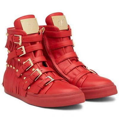 Shop Giuseppe Zanotti Amber Sneakers In Red