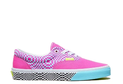 Pre-owned Vans Era Size? Warped Check (women's) In Pink/light Blue