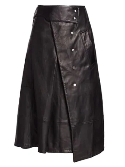 3.1 PHILLIP LIM Leather Trench Skirt 
