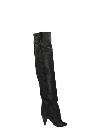 Shop Isabel Marant Likita Knee High Boots In Black