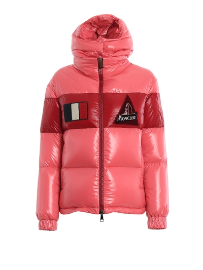 Shop Moncler Gary Two-tone Puffer Jacket In Pink