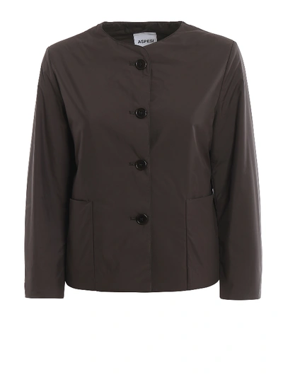 Shop Aspesi New Tenerina Padded Jacket In Dark Brown