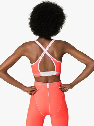 Shop Adam Selman Sport Crossover Sports Bra In Orange