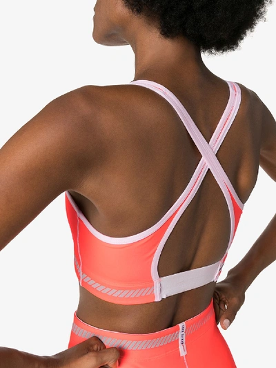 Shop Adam Selman Sport Crossover Sports Bra In Orange