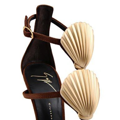 Shop Giuseppe Zanotti E50098001 Sandals In Brown