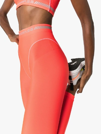 Shop Adam Selman Sport French-cut High-rise Leggings In Orange