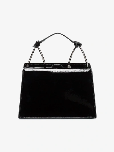 Shop Danse Lente Black Phoebe Bis Patent Leather Cross Body Bag