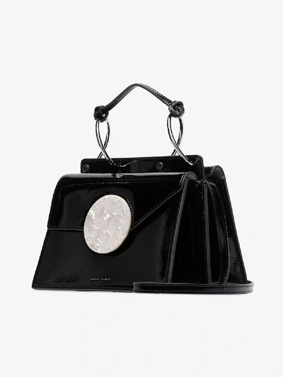 Shop Danse Lente Black Phoebe Bis Patent Leather Cross Body Bag