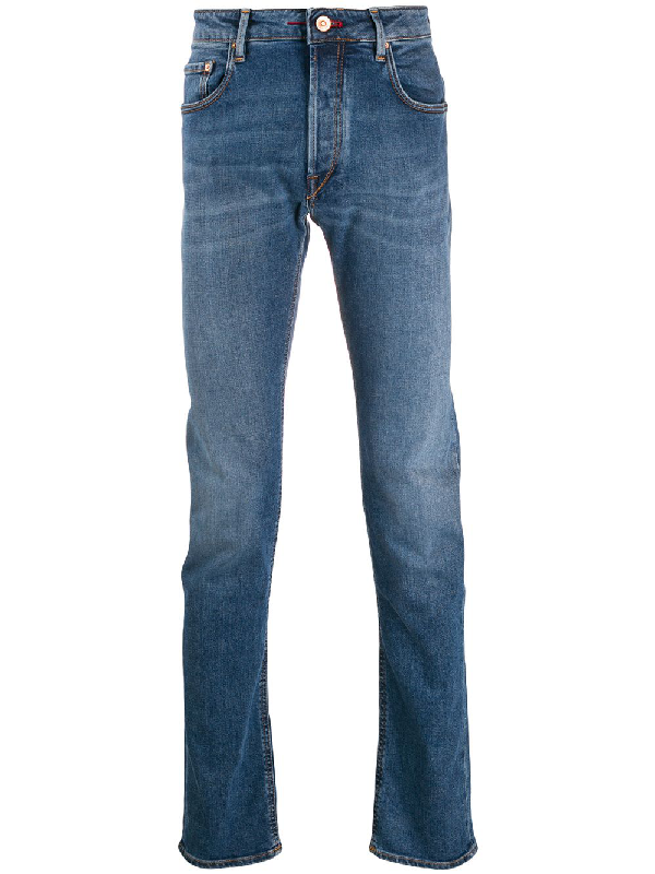 Hand Picked Mid-Rise Slim-Fit Jeans In Blue | ModeSens