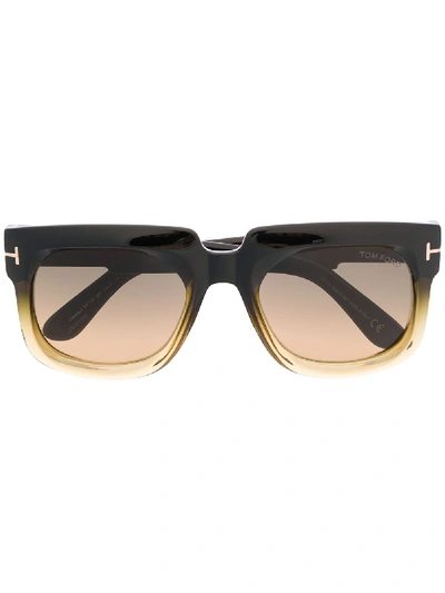 Shop Tom Ford Christian Sunglasses In 黑色