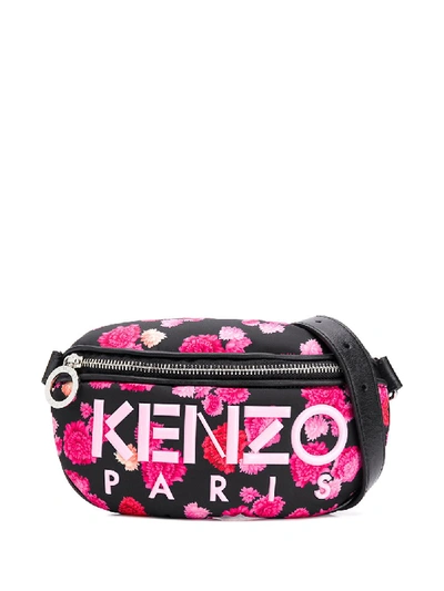 Shop Kenzo Peonie Belt Bag In Black