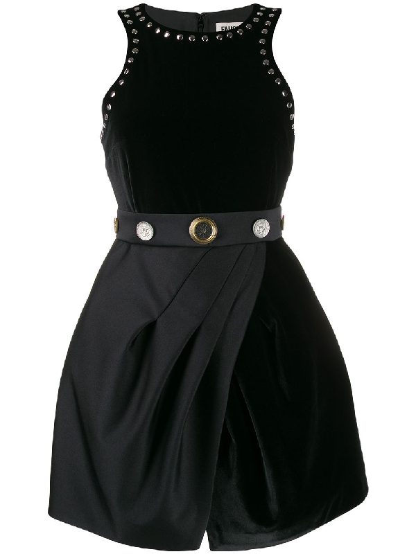 Fausto Puglisi Stud-Embellished Belted Dress In Black | ModeSens