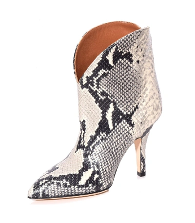 Shop Paris Texas Python Print Rounded Ankle Boot In Natural