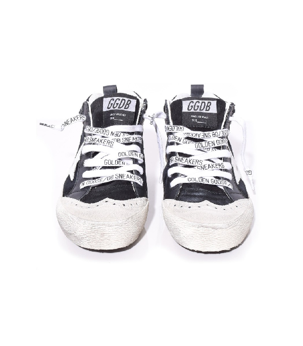 Golden Goose Mid Star Sneakers In Black Velvet/silver Glitter | ModeSens