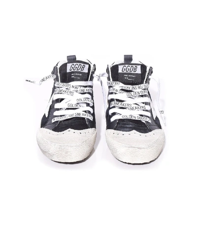 Shop Golden Goose Mid Star Sneakers In Black Velvet/silver Glitter