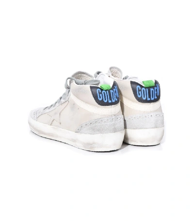 Shop Golden Goose Mid Star Sneakers In White Leather