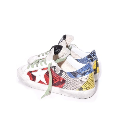 Shop Golden Goose Superstar Sneakers In Multicolor Snake/white Star