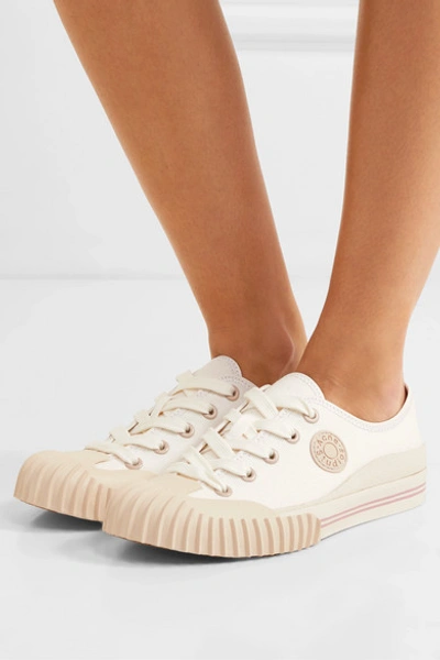 Shop Acne Studios Cotton-canvas Sneakers In White