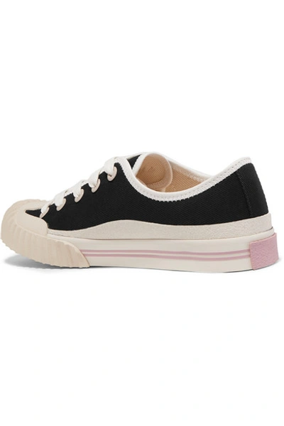 Shop Acne Studios Cotton-canvas Sneakers In Black