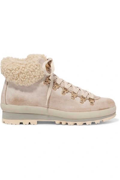 Bogner St. Anton Waxed-leather Ankle Boots In Beige | ModeSens