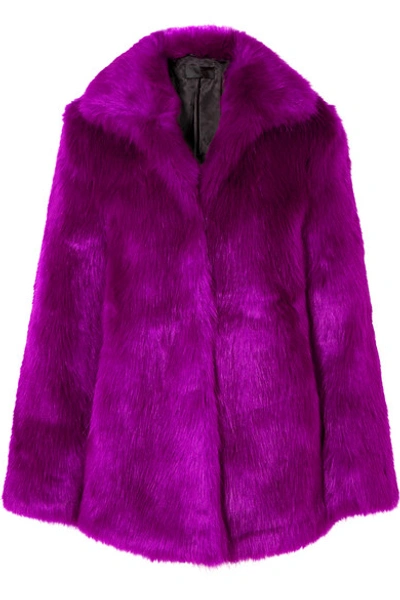 Shop Rta Kate Faux Fur Coat In Purple