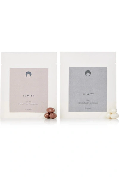 Shop Lumity Morning & Night Food Supplement Discovery Pack - One Size In Colorless