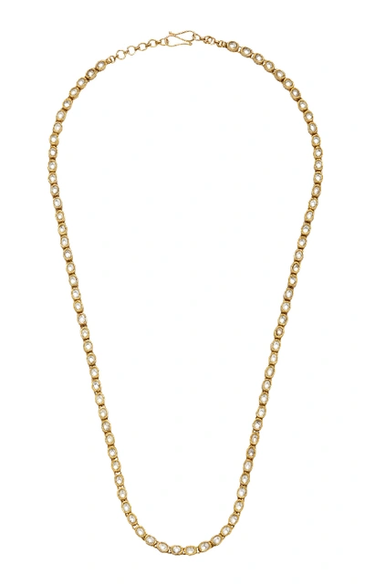Shop Madhuri Parson One-of-a-kind Rock Crystal Oval Necklace In Gold