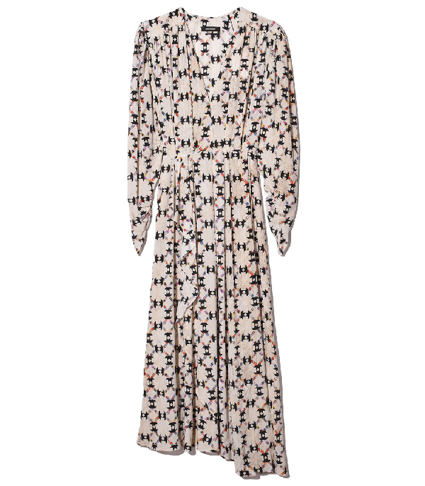 Isabel Marant Blaine Dress In Ecru In Multi | ModeSens