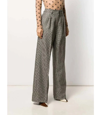 Shop Fendi Grey Houndstooth Trousers
