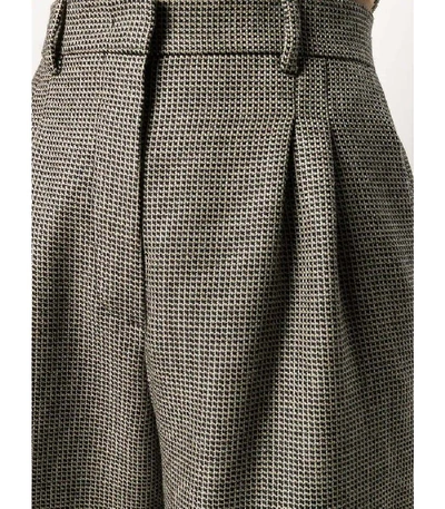Shop Fendi Grey Houndstooth Trousers