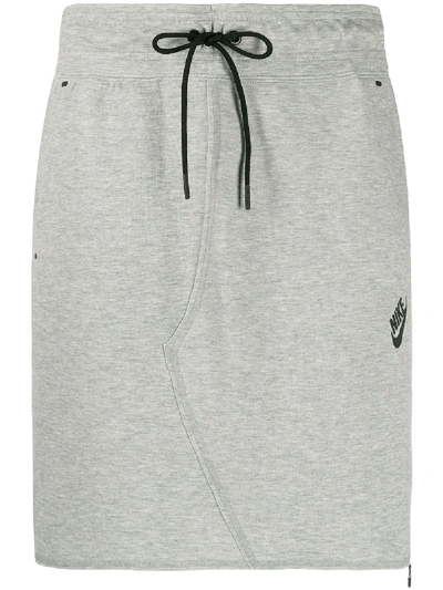 Shop Nike Tech Fleece Skirt In Grey