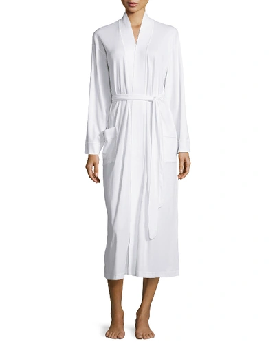 Shop P Jamas Butterknit Long Wrap Robe In White