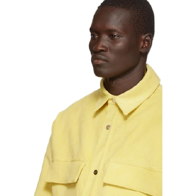 Shop Fear Of God Yellow Ultrasuede Shirt