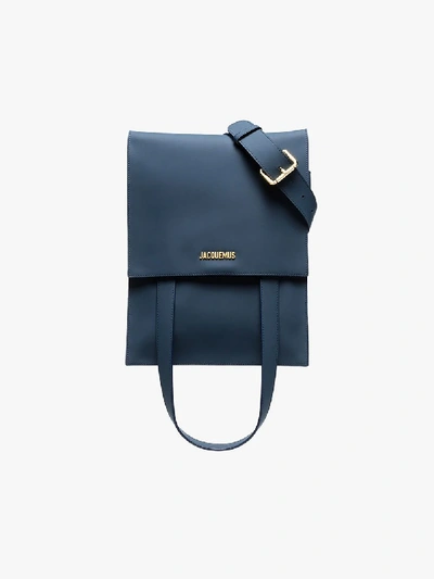 Shop Jacquemus Blue Le Sac Murano Leather Belt Bag