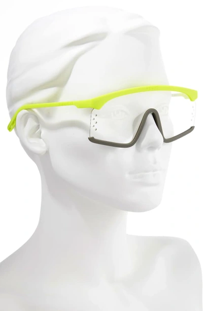 Shop Kenzo 140mm Shield Sunglasses In Yellow Grey/ Smoke Mirror