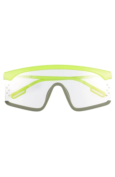 Shop Kenzo 140mm Shield Sunglasses In Yellow Grey/ Smoke Mirror