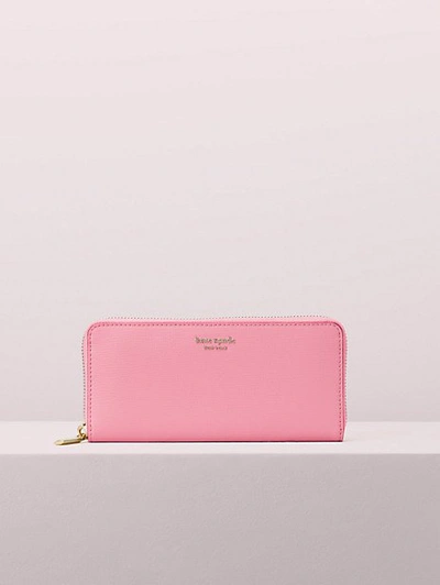 Shop Kate Spade Sylvia Slim Continental Wallet In Blustery Pink